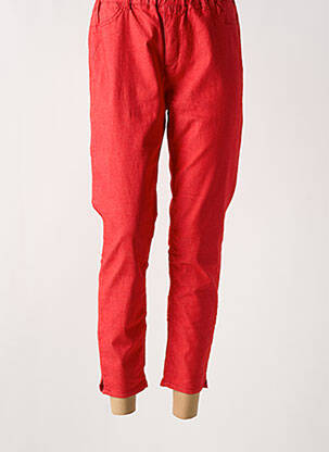 Pantalon 7/8 stretch taille normale rouge CISO femme