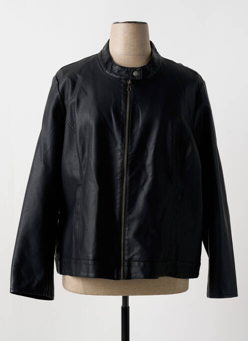 Veste simili cuir noir ONLY CARMAKOMA pour femme