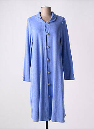 Robe de chambre fermeture boutonnée sur le devant bleu RINGELLA femme