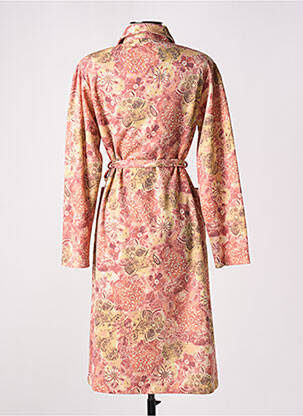 Robe mi-longue imprimé fleurs manches longues orange 20/20 femme