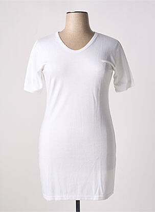 T-shirt coupe cintrée manches courtes blanc ARMOR LUX femme