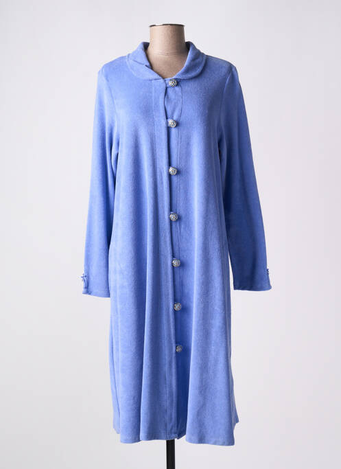 Robe de chambre fermeture boutonnée sur le devant bleu RINGELLA femme