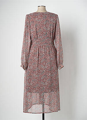 Robe longue manches longues manches longues marron ANDAM femme