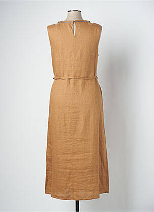 Robe mi-longue sans manche sans manche marron DIANE LAURY femme