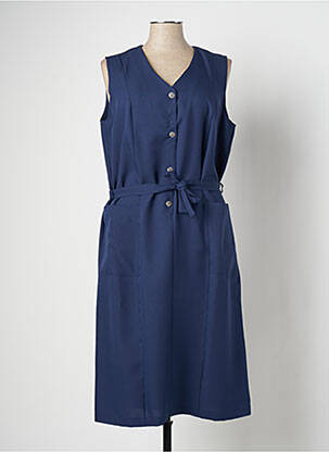 Robe mi-longue sans manche sans manche bleu VALMODE femme