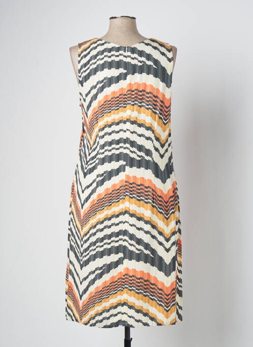Robe mi-longue imprimé fantaisie sans manche orange MERI & ESCA femme