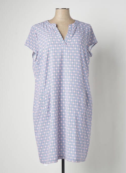 Robe mi-longue bleu SIGNE NATURE pour femme