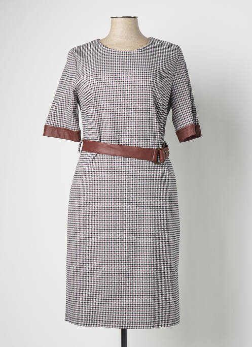 Robe mi-longue gris ESTEL COLLECTION pour femme