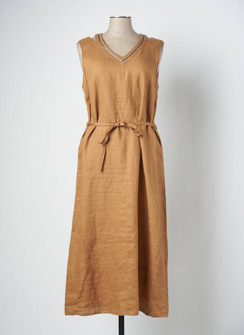 Robe mi-longue marron DIANE LAURY pour femme