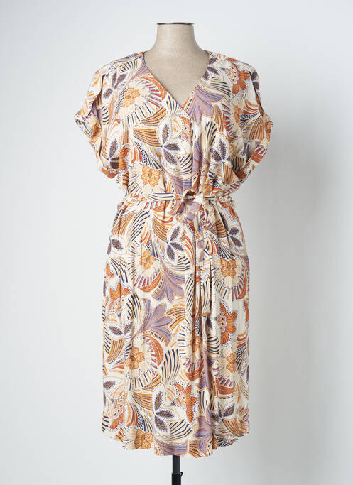 Robe mi-longue orange DIANE LAURY pour femme