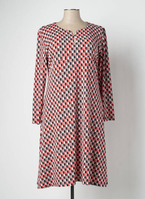 Robe mi-longue rouge GEVANA pour femme