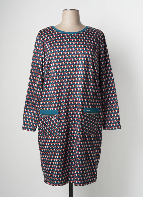 Robe mi-longue vert ESTEL COLLECTION pour femme