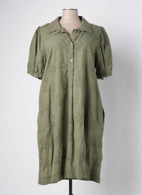 Robe mi-longue vert LA FEE MARABOUTEE pour femme