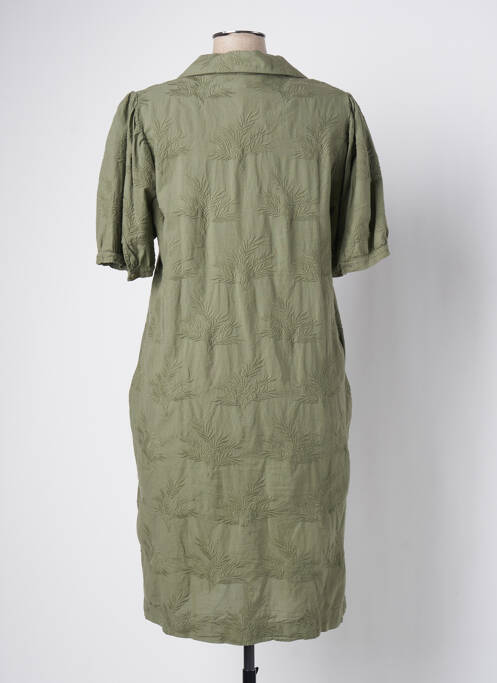 Robe mi-longue vert LA FEE MARABOUTEE pour femme