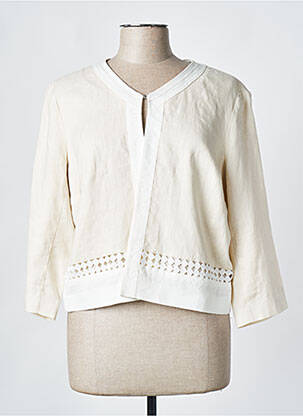 Veste chic col v beige DIANE LAURY femme