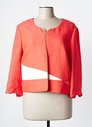 Veste chic tissage crêpe rouge DIANE LAURY femme
