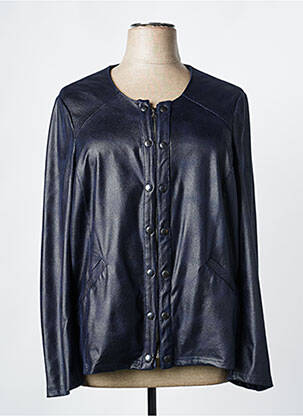Veste casual col rond bleu MERI & ESCA femme