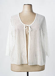 Gilet manches longues manches 3/4 blanc TELMAIL femme