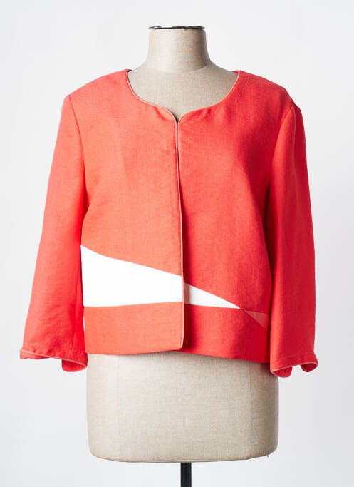 Veste chic tissage crêpe rouge DIANE LAURY femme