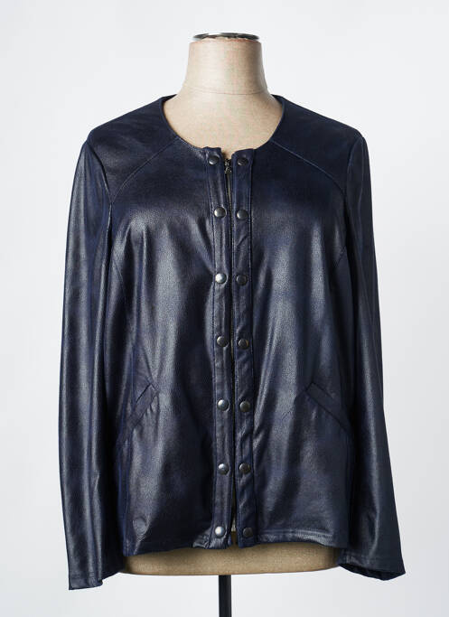 Veste casual col rond bleu MERI & ESCA femme