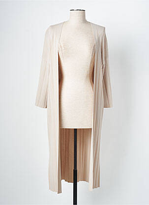Gilet manches longues coupe cintrée beige WNT COLLECTION femme