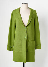 Gilet manches longues stretch vert SCORZZO femme