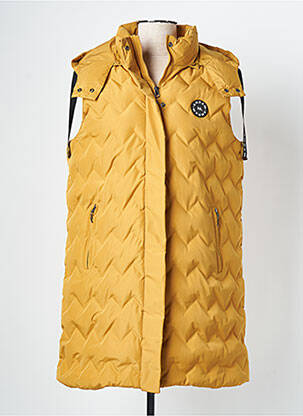 Doudoune poches a capuche jaune ANDAM femme
