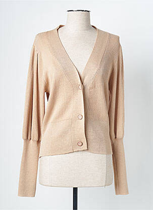 Gilet manches longues stretch beige TRAMONTANA femme