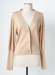 Gilet manches longues stretch beige TRAMONTANA femme