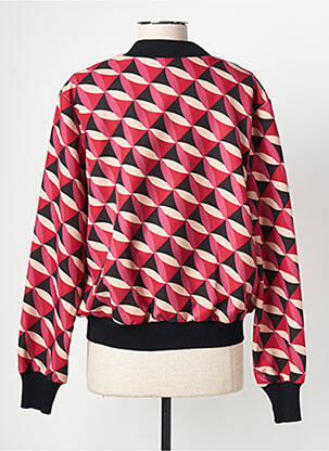Veste casual col rond rouge ESTEL COLLECTION femme