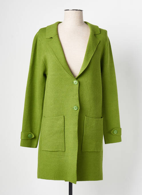 Gilet manches longues stretch vert SCORZZO femme