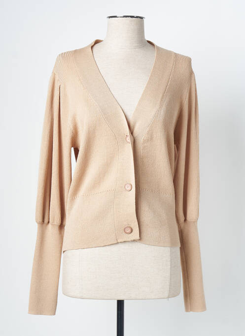Gilet manches longues beige TRAMONTANA pour femme