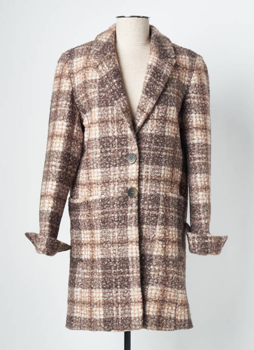 Manteau long marron SIGNE NATURE pour femme