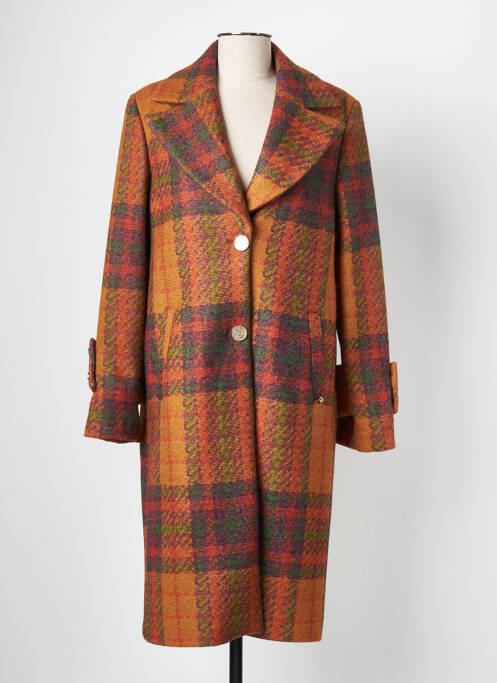 Manteau long orange KOCCA pour femme