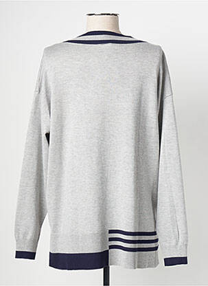 Pull tissage chiné manches longues gris WNT COLLECTION femme
