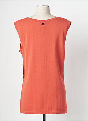 Pull coupe cintrée sans manche orange WNT COLLECTION femme