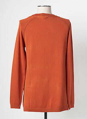 Pull col v manches longues orange WNT COLLECTION femme