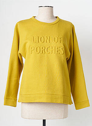 Sweat-shirt stretch manches longues jaune LION OF PORCHES femme