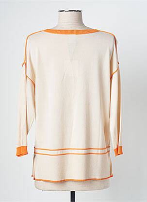 Pull coupe cintrée manches 3/4 beige WNT COLLECTION femme
