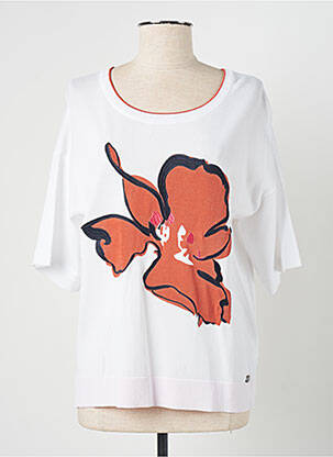 Pull stretch manches 3/4 blanc WNT COLLECTION femme