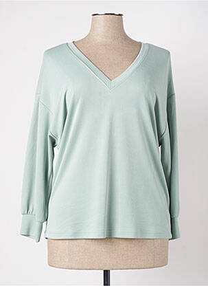 T-shirt manches 3/4 manches 3/4 vert PAZ TORRAS femme