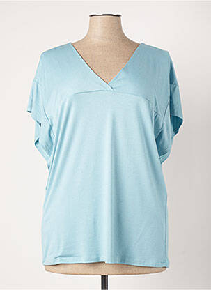 T-shirt coupe droite manches courtes bleu PAZ TORRAS femme