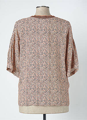 Blouse tissage crêpe manches courtes rose ANDAM femme