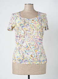 T-shirt imprimé fantaisie manches courtes beige GEVANA femme
