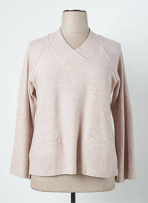 Pull col roulé coupe droite manches longues marron PAZ TORRAS femme