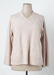 Pull col roulé coupe droite manches longues marron PAZ TORRAS femme