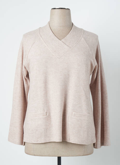 Pull col roulé marron PAZ TORRAS pour femme