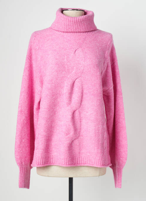 Pull col roulé rose WNT COLLECTION pour femme