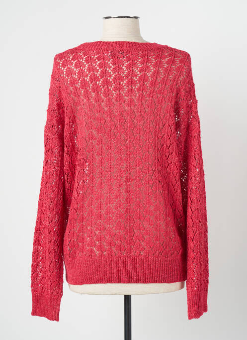 Pull maille ajourée manches longues rouge MOLLY BRACKEN femme