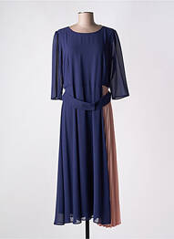 Robe longue manches courtes manches courtes bleu BARILOCHE femme